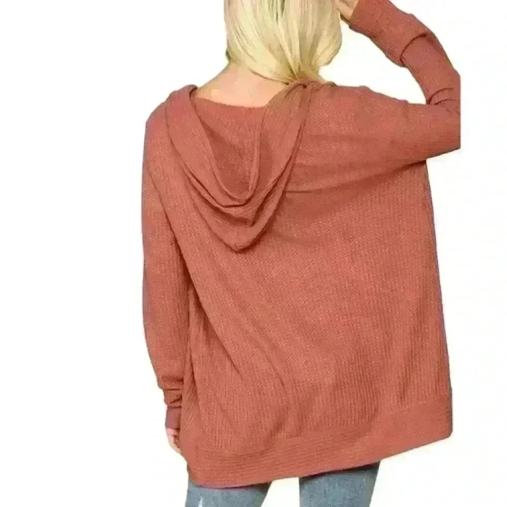 NWOT Rust cardigan size small - Picture 2 of 11